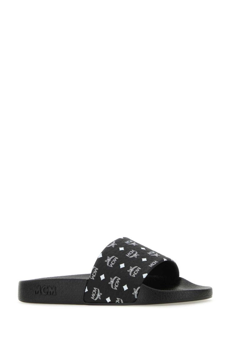 Mcm Black Rubber Slippers