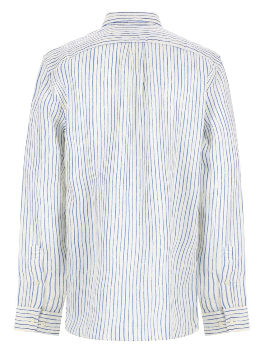 120% Lino Vertical Striped Linen Classic Shirt