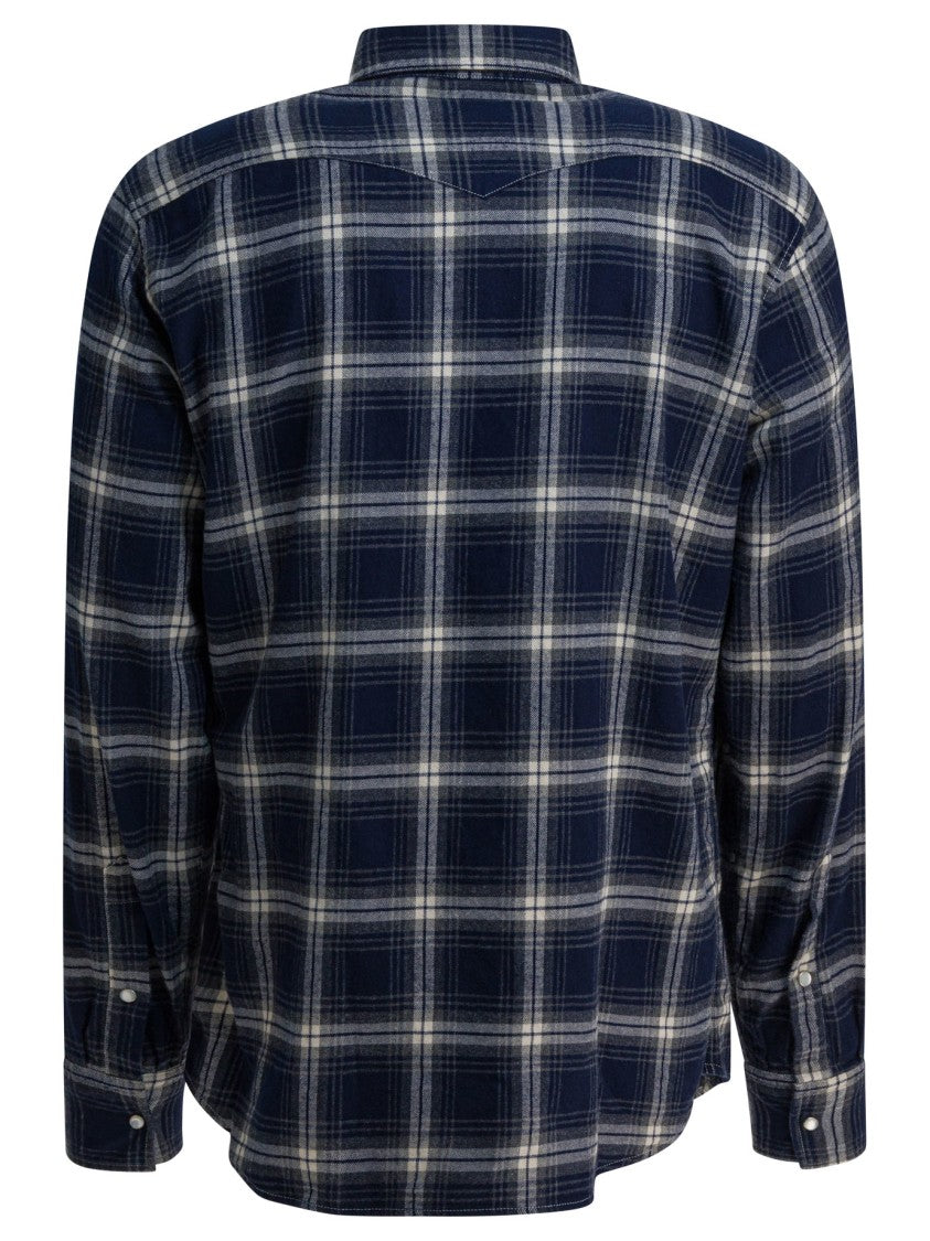 B.D. Baggies Plaid Design Texas Shirt With Classic Collar