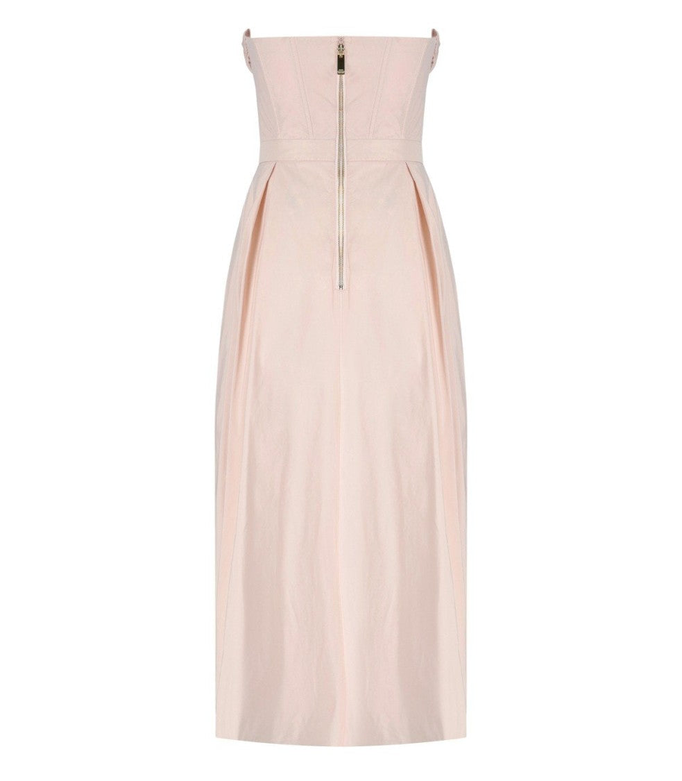 Elisabetta Franchi Rosa Baby Midi Dress With Roses