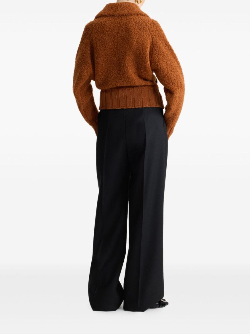 Patou Bouclé Bomber Jacket In Wool