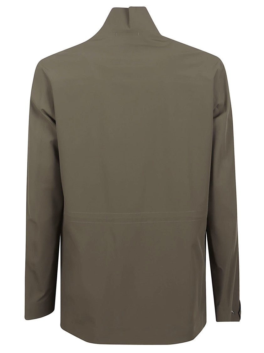 Herno Front-Zip Casual Jacket With Flap Pockets And High Collar