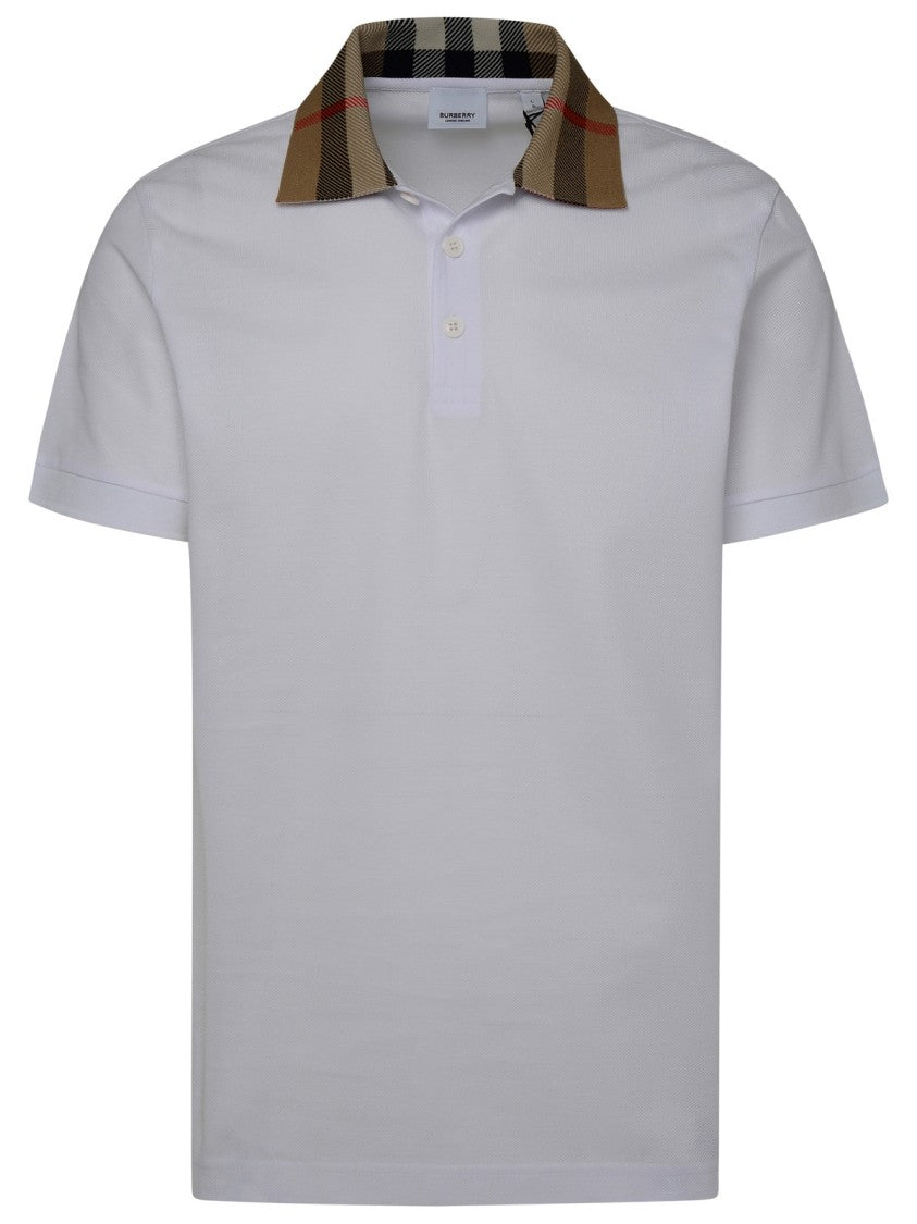 Burberry Cody White Cotton Polo Shirt