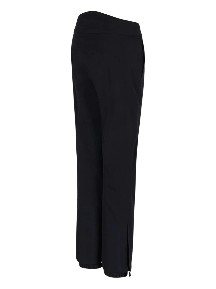 Moncler Grenoble Fitted Black Ski Pants With Adjustable Belt And Zippered Ankle Cuffs