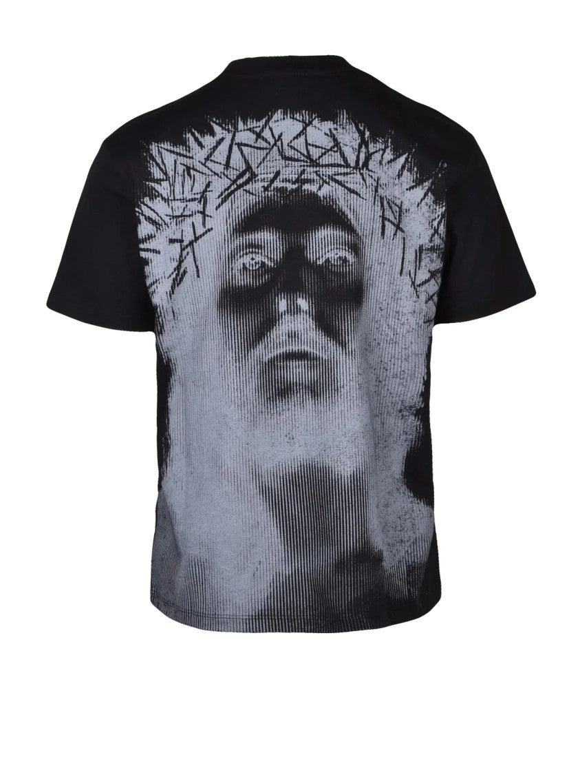 Ih Nom Uh Nit Black Comfortable Fit Crew Neck Cotton T-Shirt