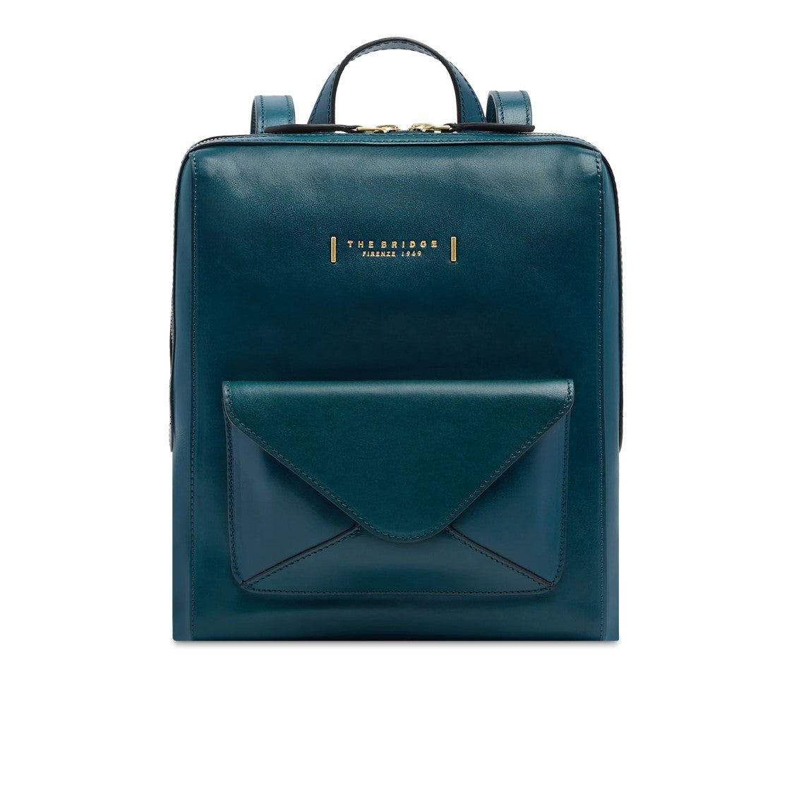 The Bridge Blue Backpack With Zip Closure