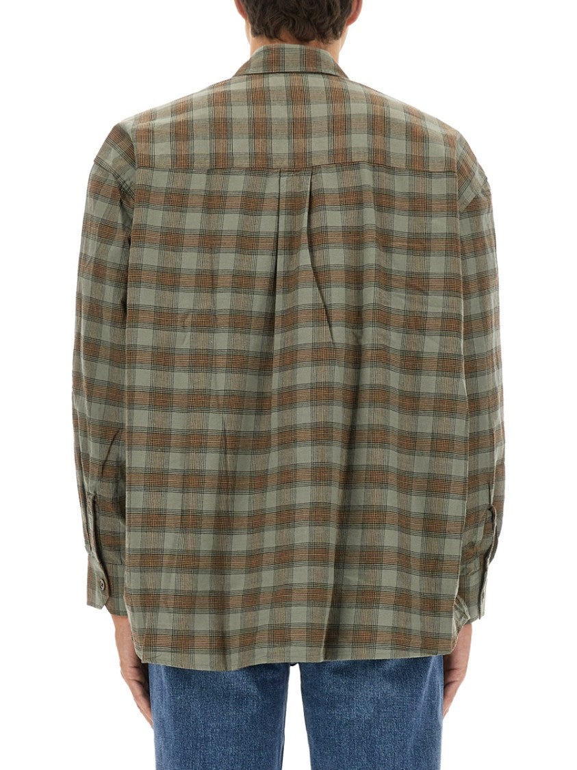 Our Legacy Loose-Fitting Plaid Shirt With Classic Collar