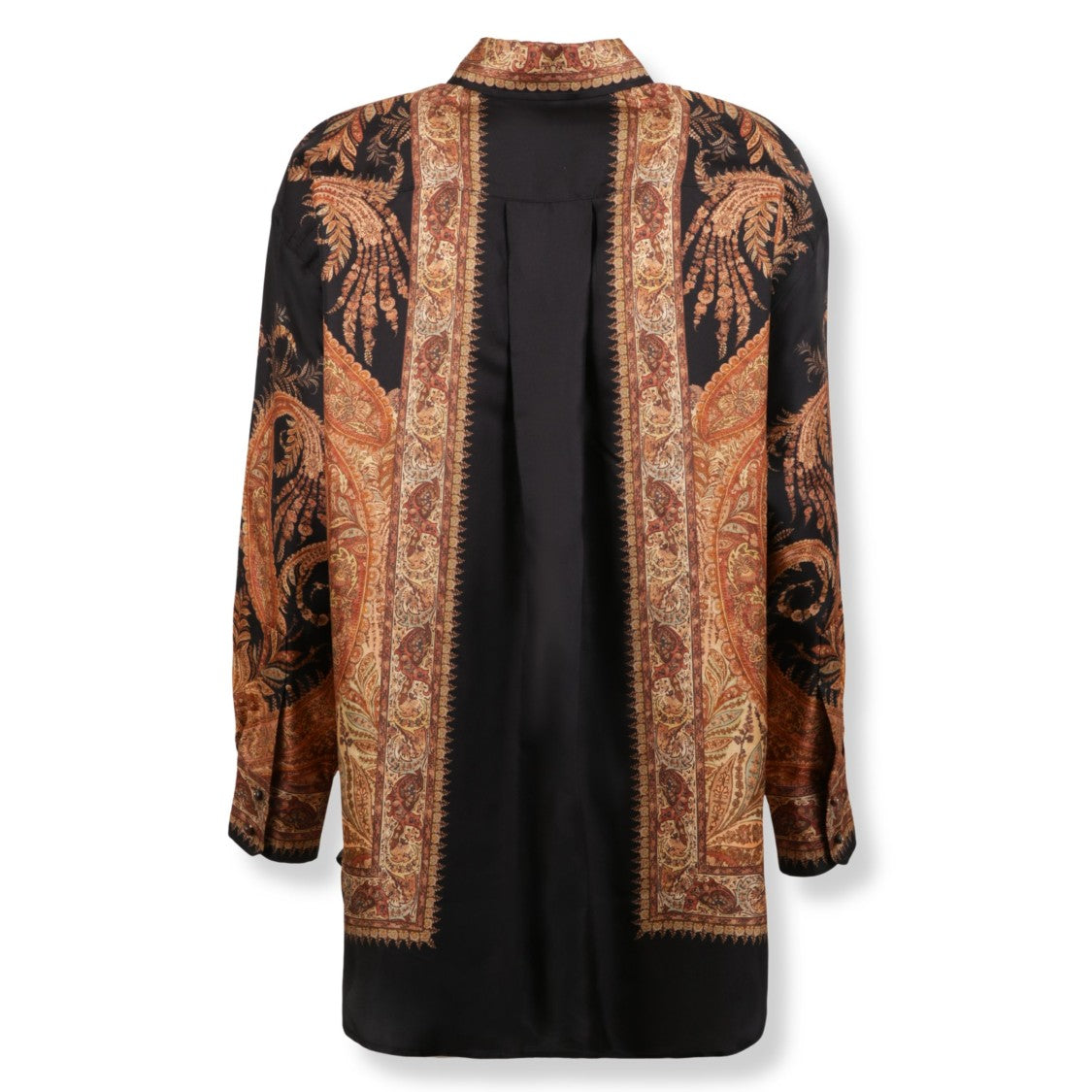 Zimmermann Fluid Silk Shirt With Intricate Paisley Print