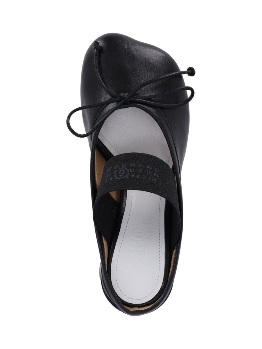 Mm6 By Maison Margiela Anatomical Toe Black Goat Leather Sandals