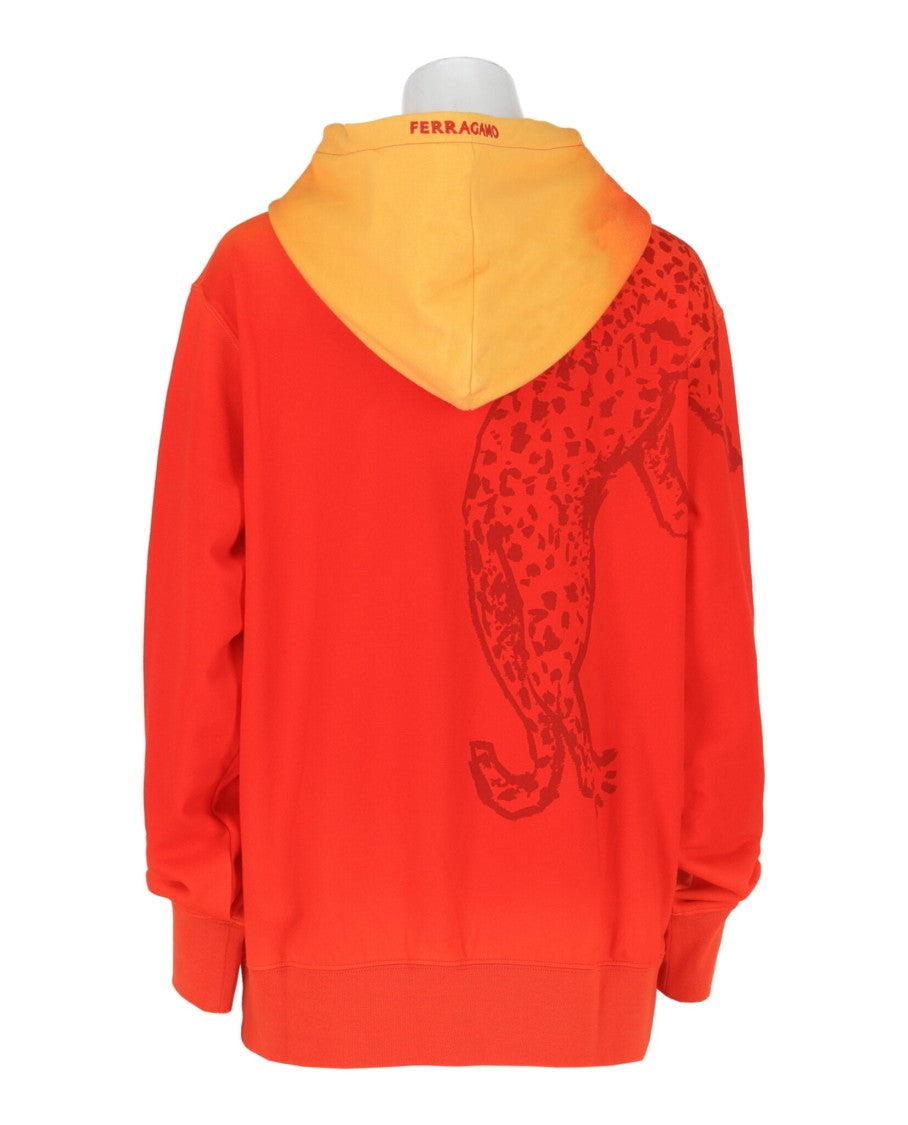 Ferragamo Sunset Print Cotton Hoodie