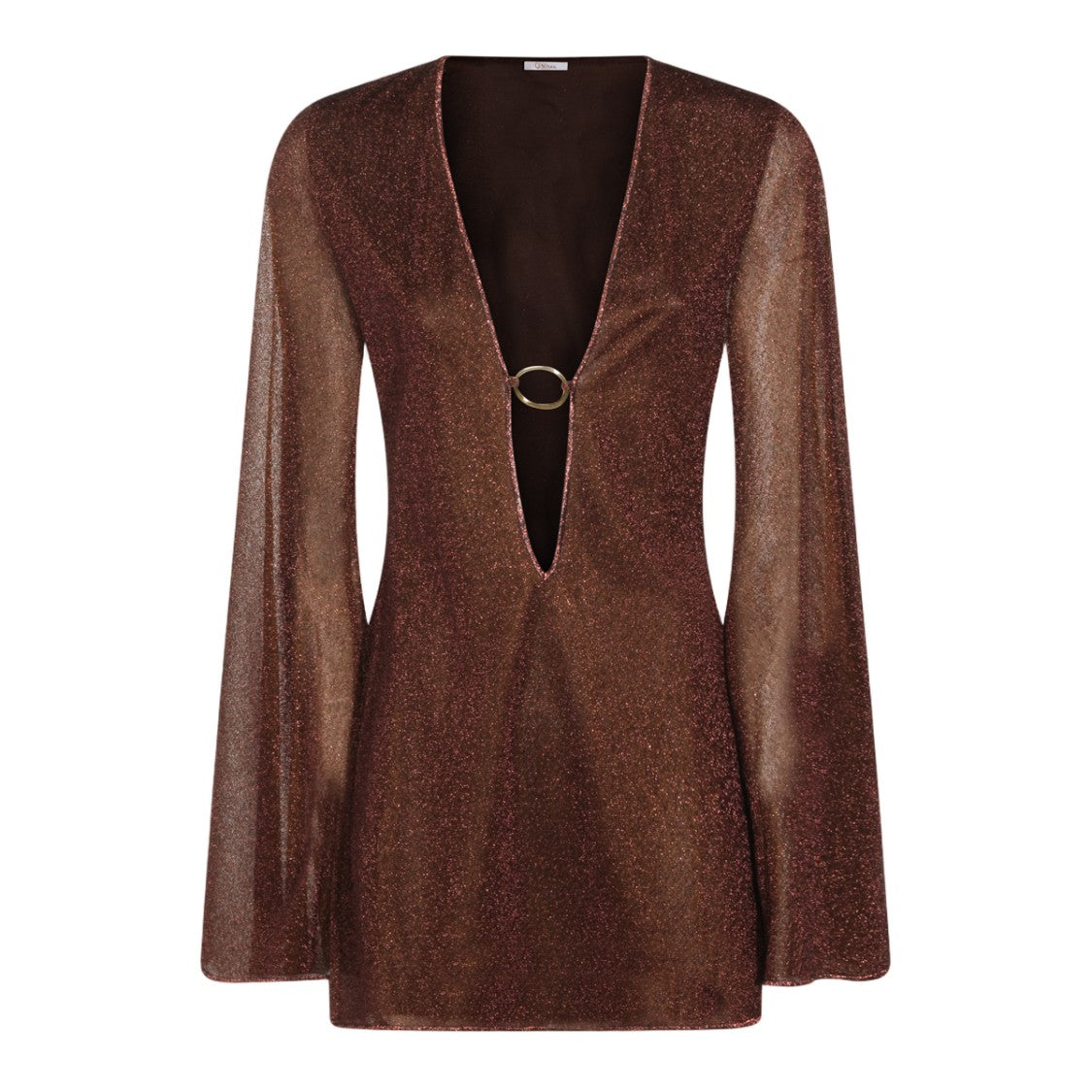 Oséree Deep V-Neck Mini Dress