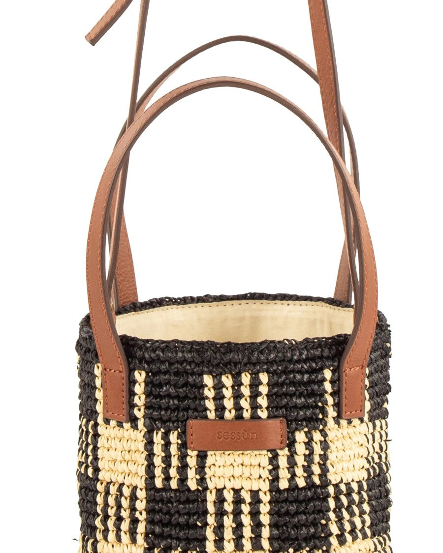 Sessùn Mimi Tara Bucket Hat In Natural Black