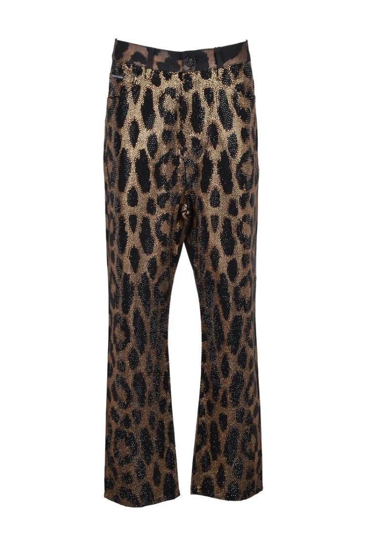 Philipp Plein 5-Pocket Jeans - Leopard Print