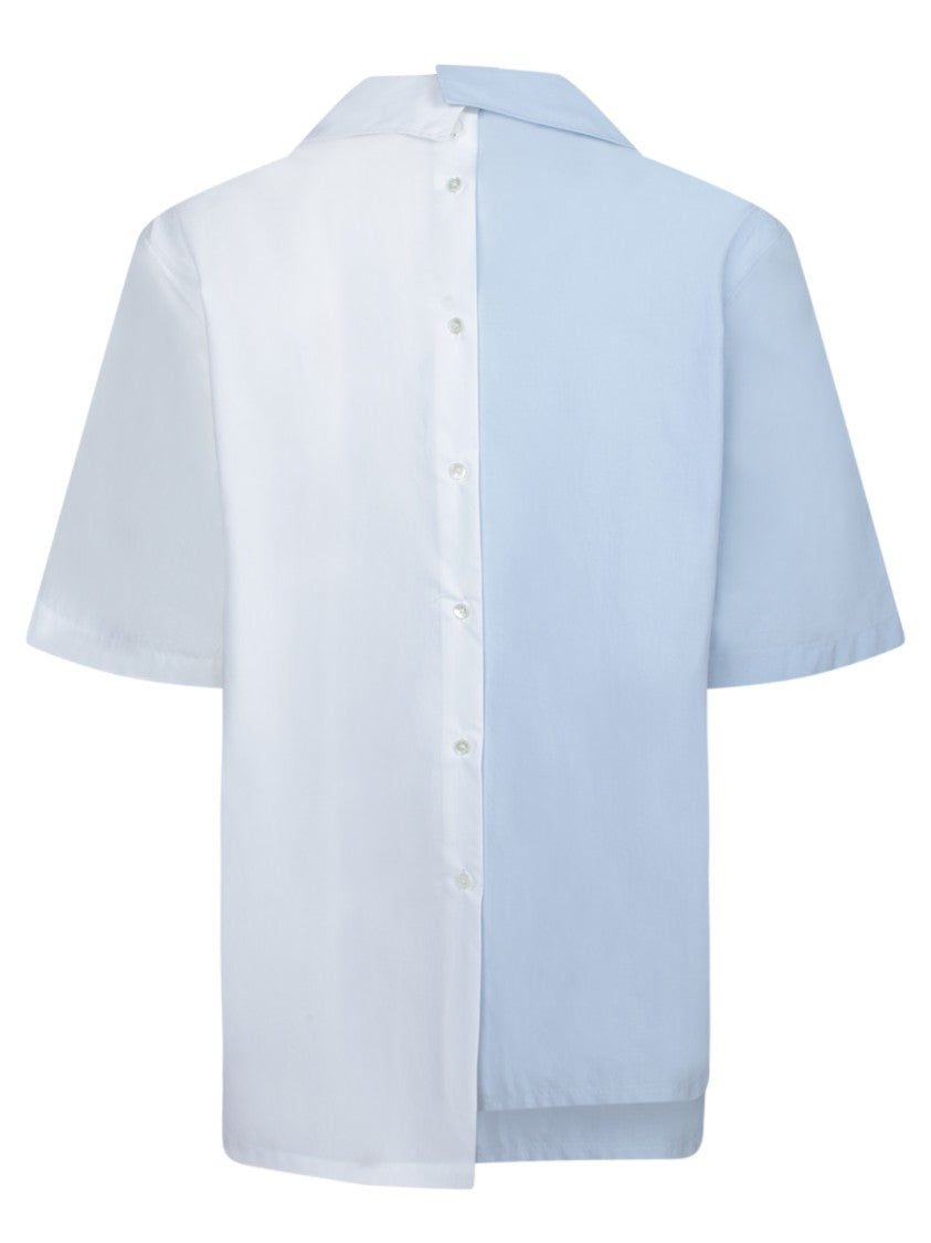 Lanvin Split-Design White Shirt With Classic Collar