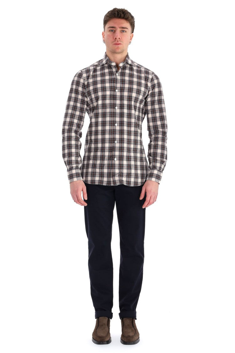 Borriello Flannel Check Tailored Shirt