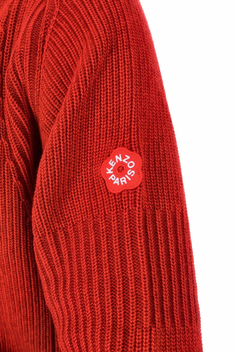 Kenzo Boke Flower Wool-Cotton Crewneck Sweater