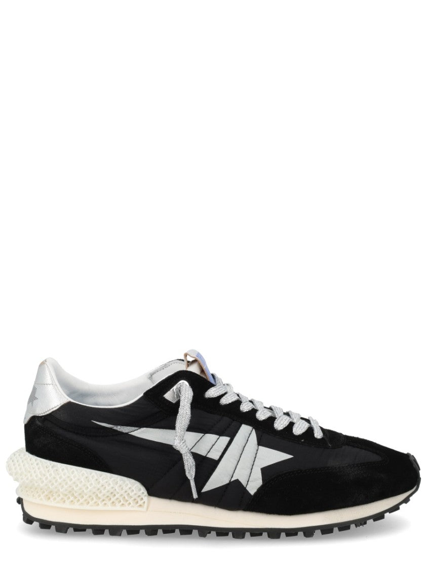 Golden Goose Running Marathon Silver Star Sneakers