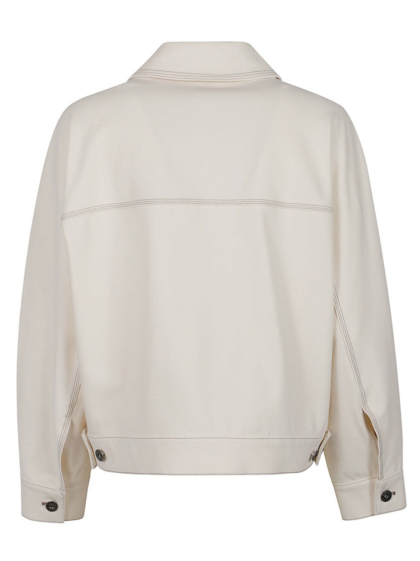 Max Mara Mxpnettare Boxy Cropped Cotton Blend Jacket