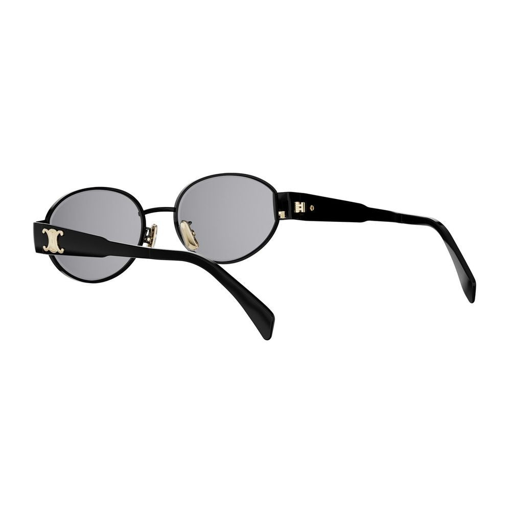 Celine Metal Triomphe Oval Black Metal Triomphe Sunglasses
