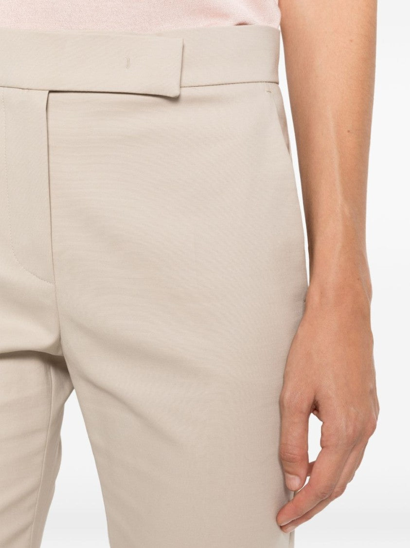 Max Mara Tailored Silk And Nylon Trousers With Concealed Fastening