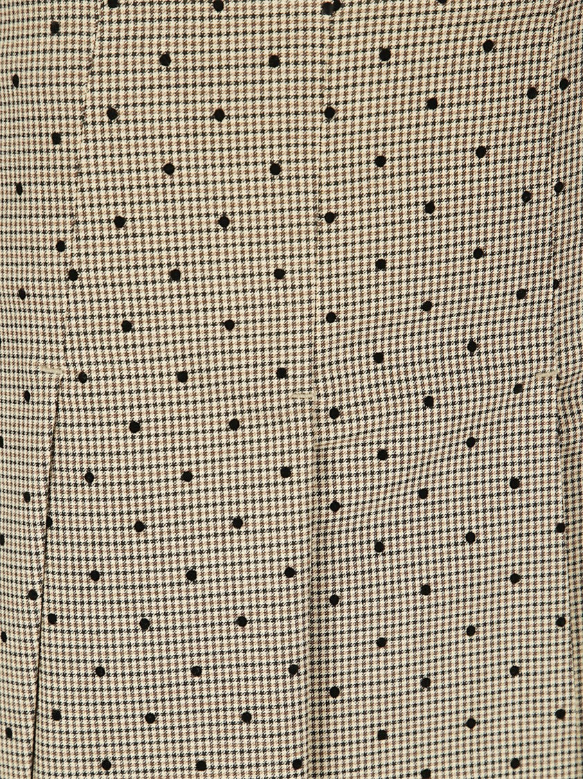 Ganni Flock Check Suiting Mini Skirt