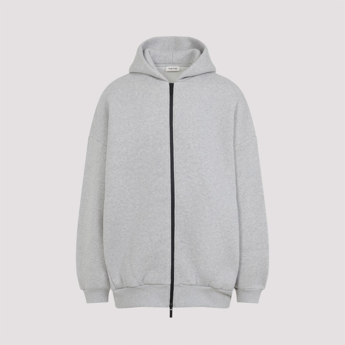 Fear Of God Relaxed Fit Grey Sweatshirt With Zip-Up Front