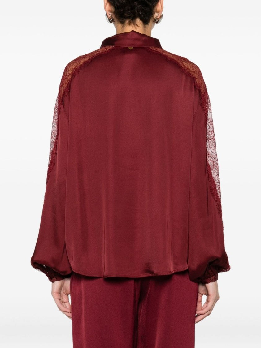 Twinset U&B Structured Red Shirt With Classic Design