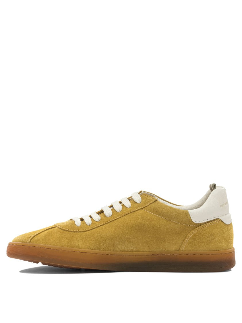 Officine Creative Slip-On Sneakers With Vibrant Mustard Suede Upper And White Detailing