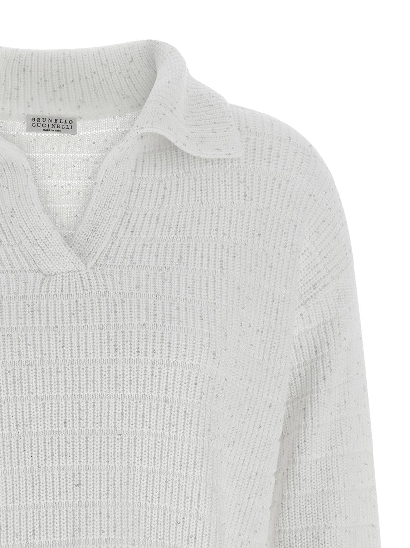 Brunello Cucinelli Diamond Cotton Polo Shirt