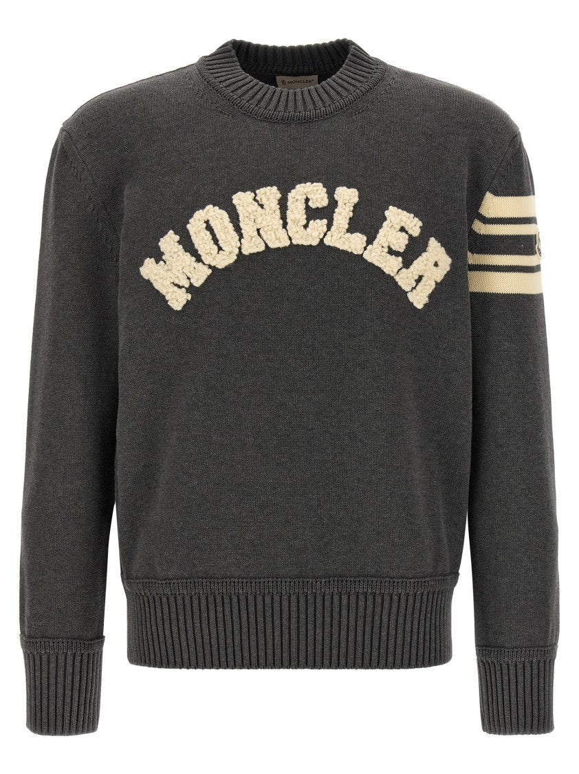 Moncler Bouclé Logo Sweater