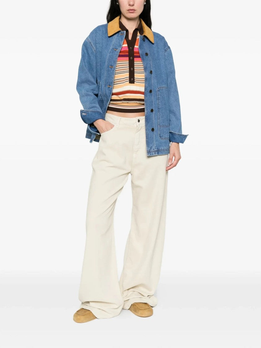 Filson Classic Blue Denim Tan Collar Jacket