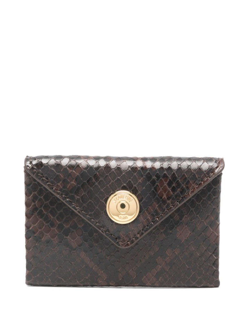 Jacquemus Rectangular Brown Leather Clutch