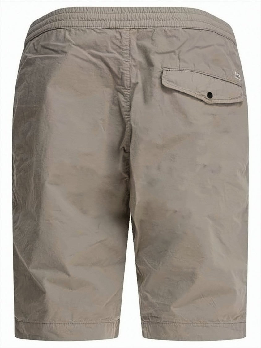 C.P. Company Relaxed Fit Cotton Shorts With Button Closure