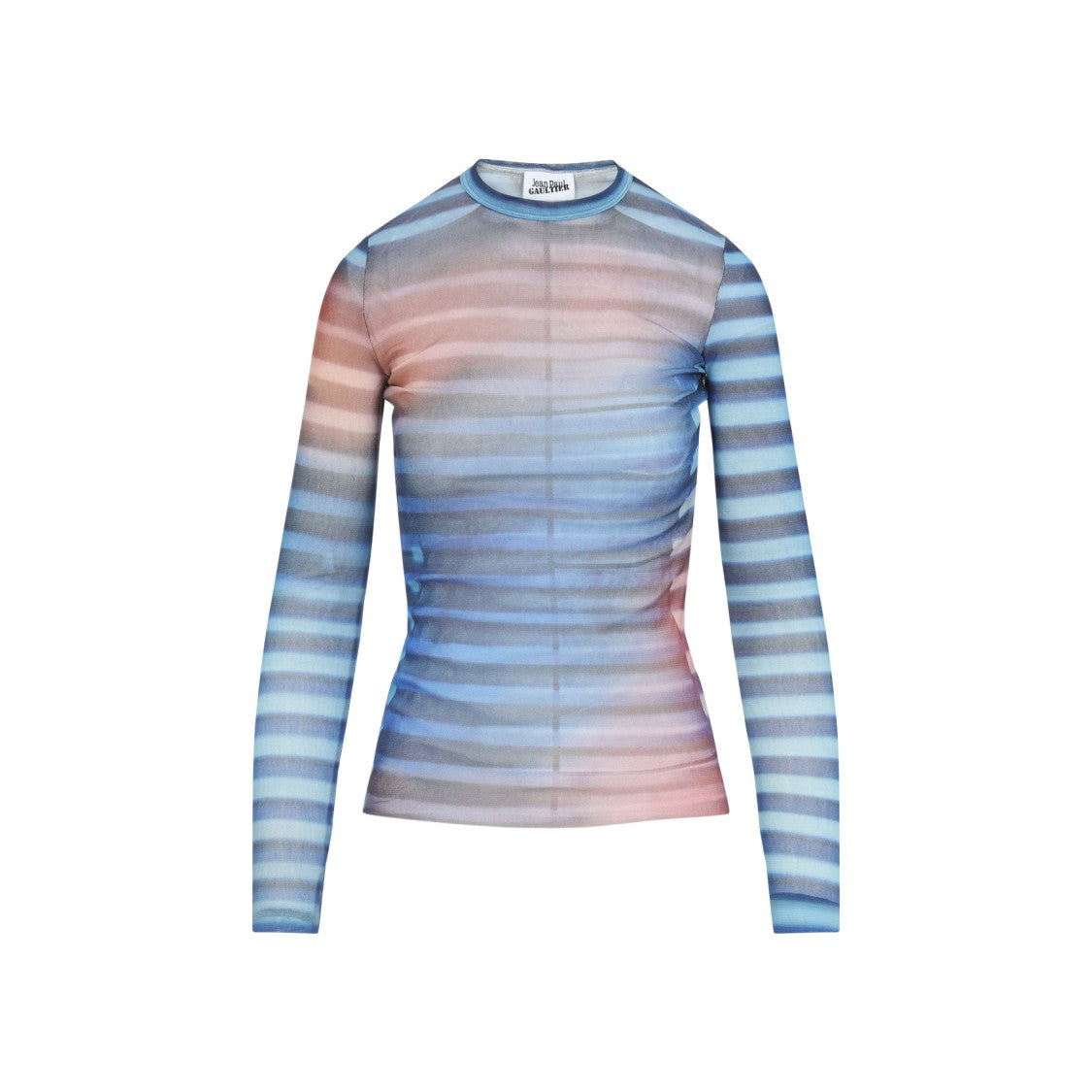 Jean Paul Gaultier Gradient Striped Long-Sleeved Top In Pastel Hues