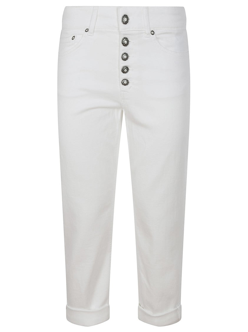 Dondup Koons Gioiello Five-Pocket White Trousers