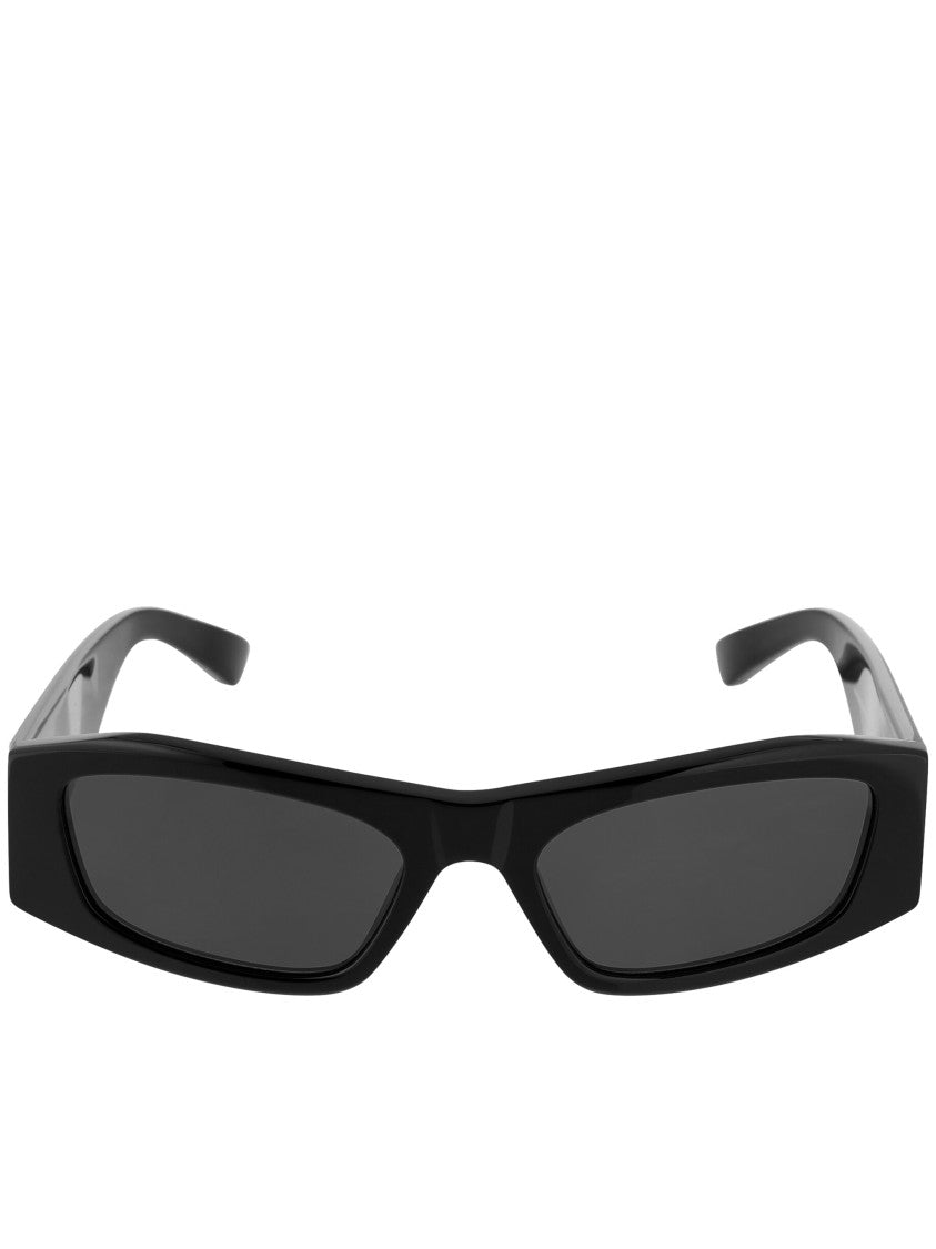 Balenciaga Black Rectangular Logo Sunglasses