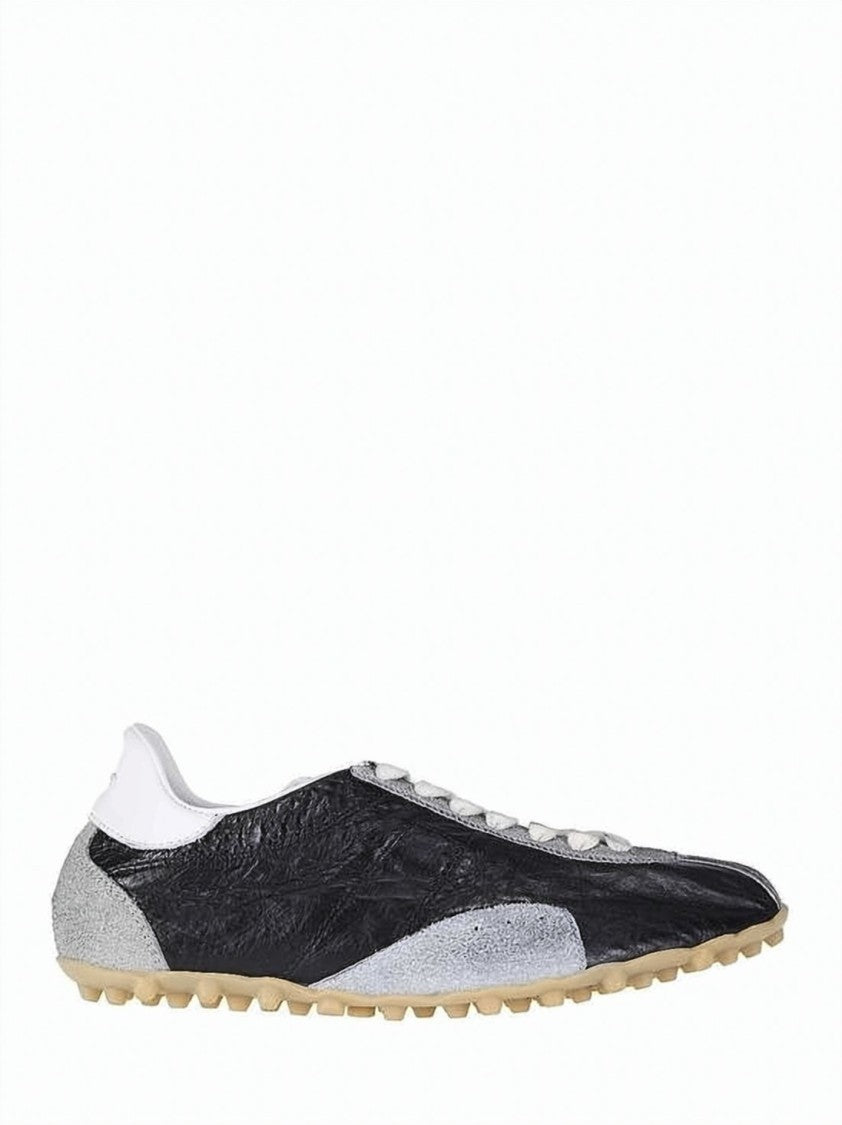 Maison Margiela Low-Profile Sneakers With Textured Suede Overlays