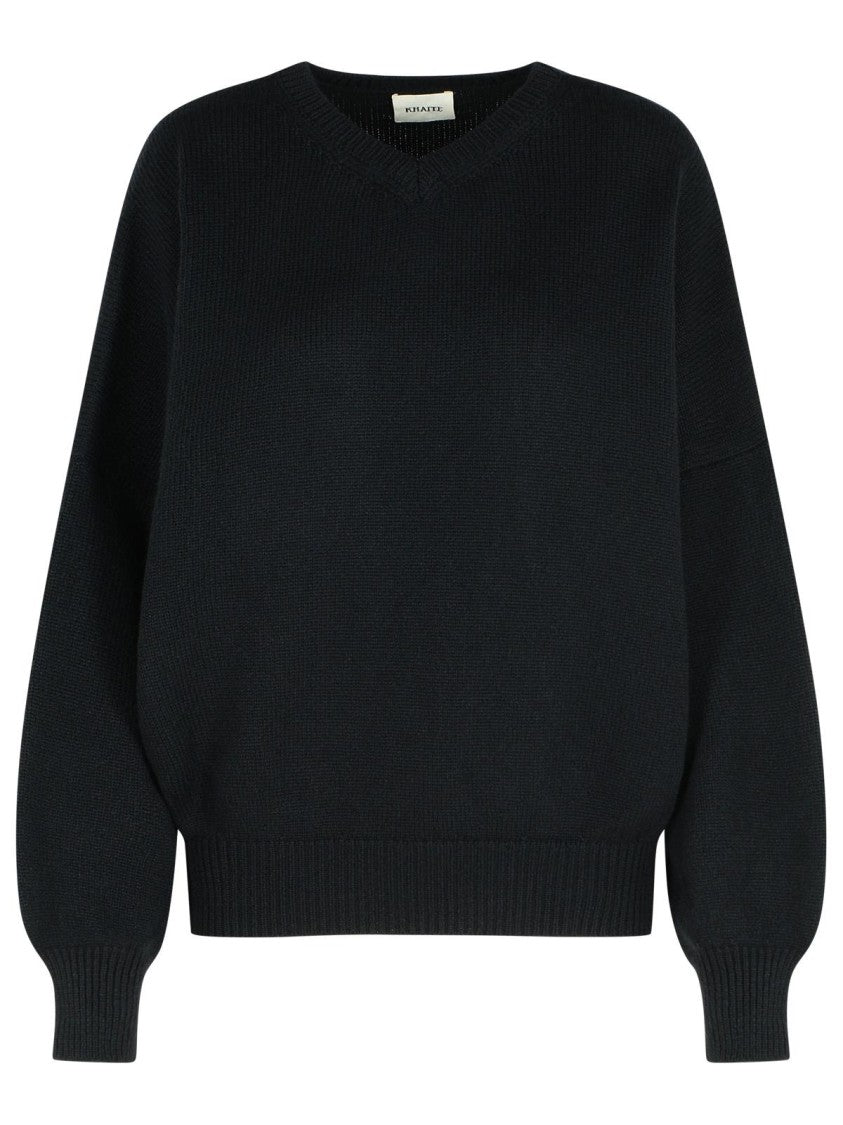 Khaite 'Wolfe' Black Cashmere Sweater
