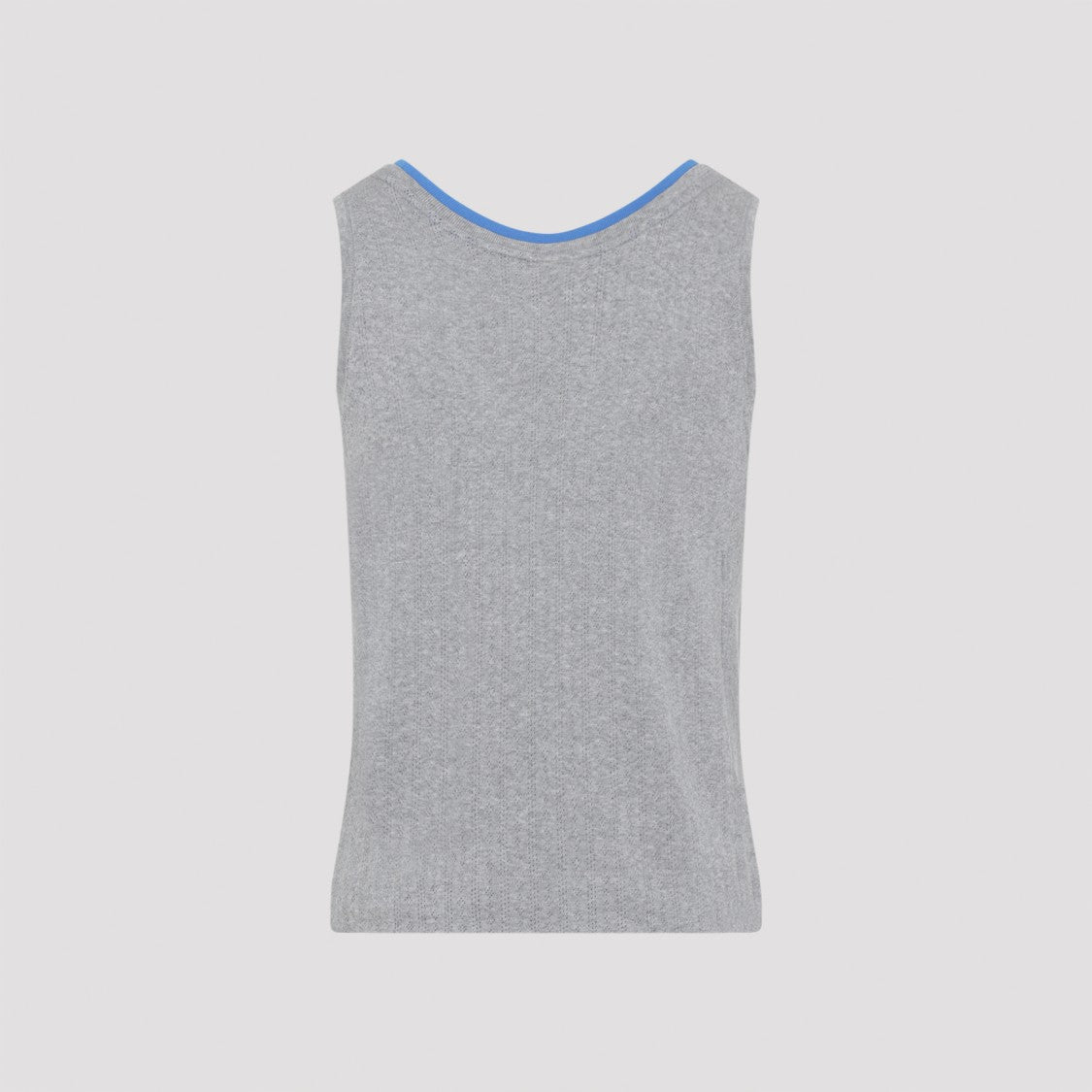 Dries Van Noten Sleeveless Light Grey Cotton Top