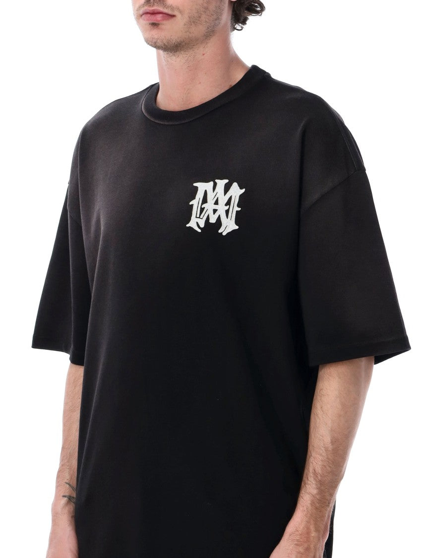 Amiri Hollywood Oversized Black Cotton T Shirt