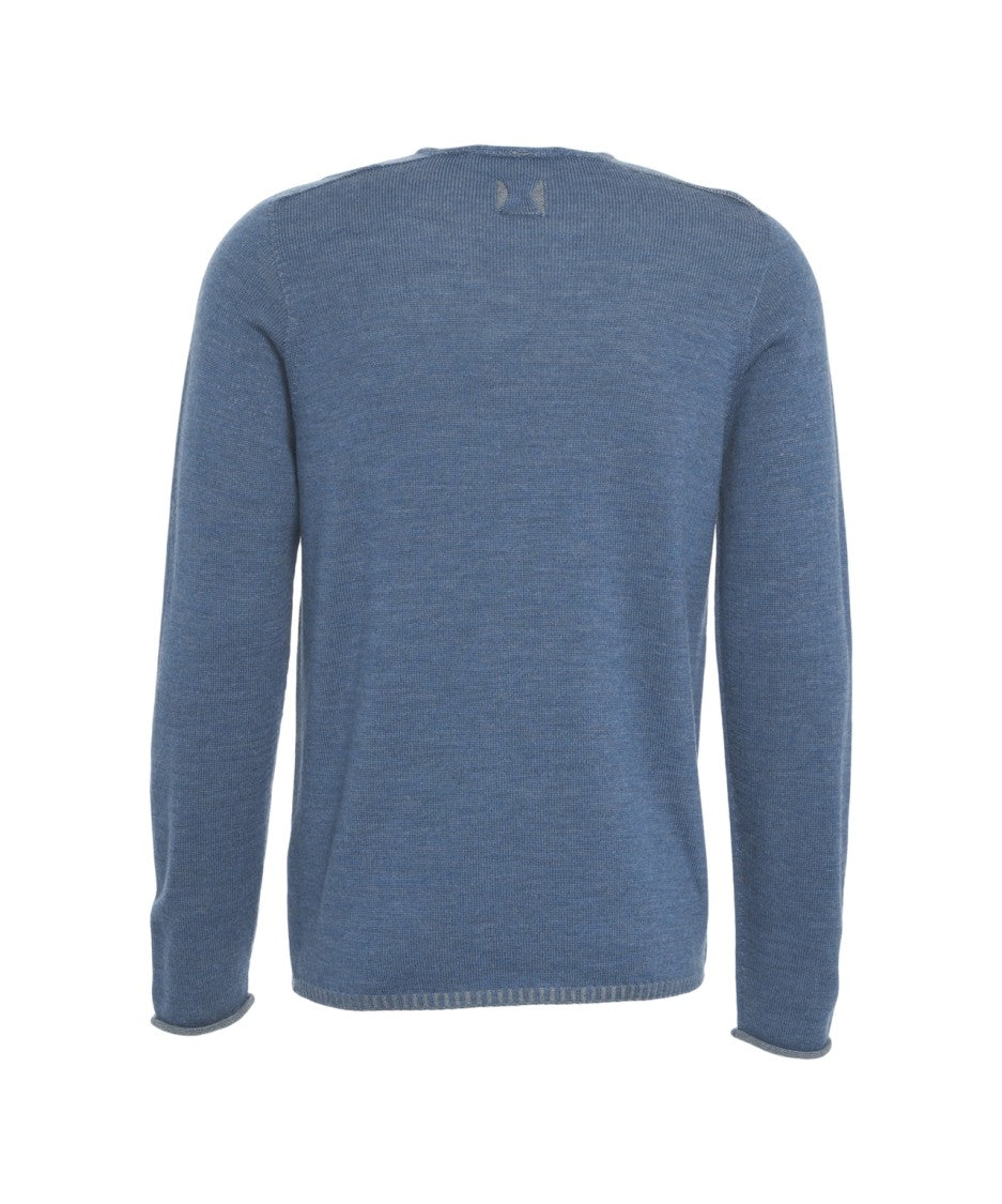 Hannes Roether Refined Wool Sweater With Ribbed Trim