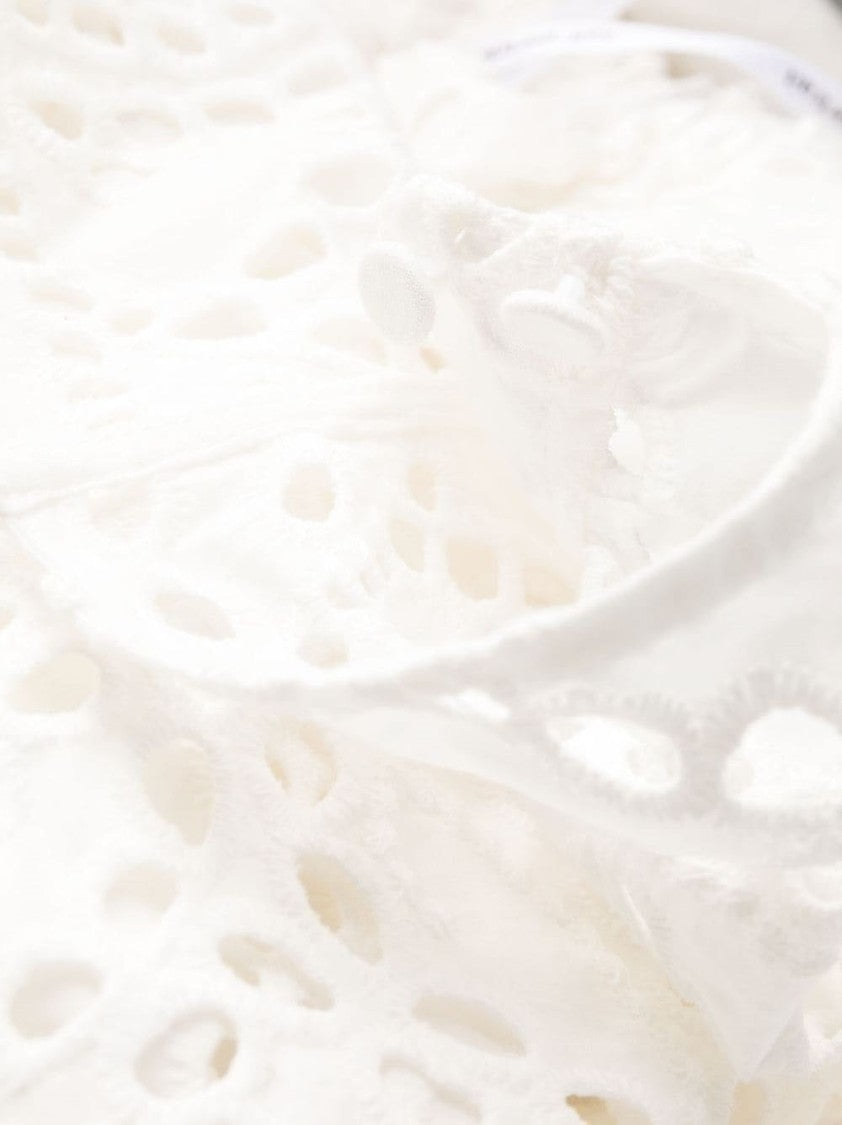 Self-Portrait White Broderie Maxi Dress