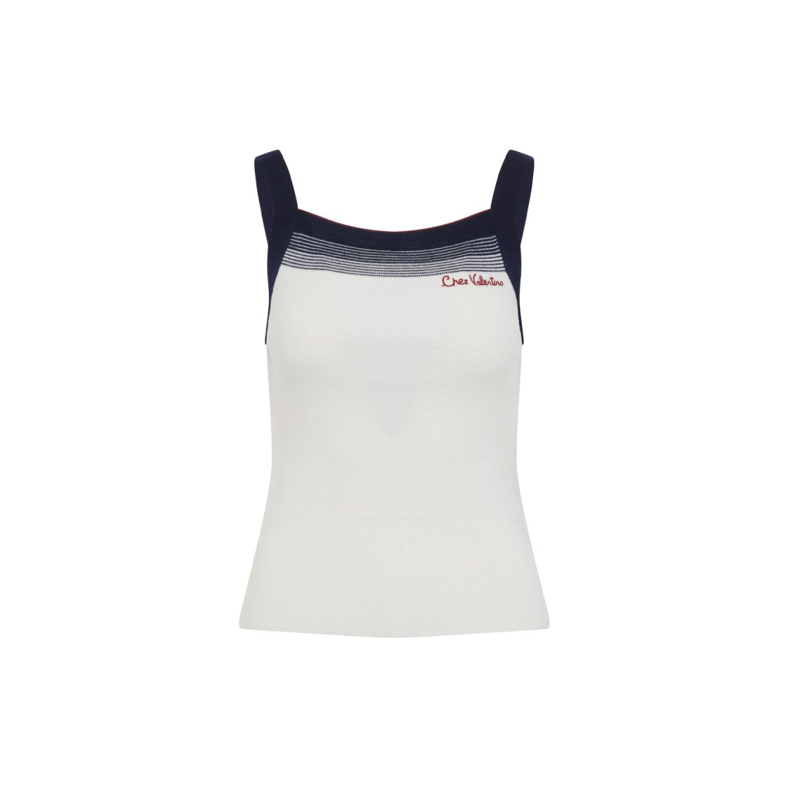 Valentino Fitted Tank Top With Square Neckline