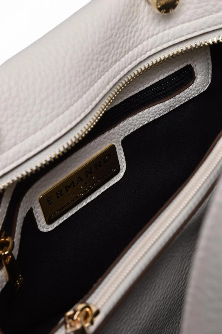 Ermanno Firenze Small Tote Petra Bag - White