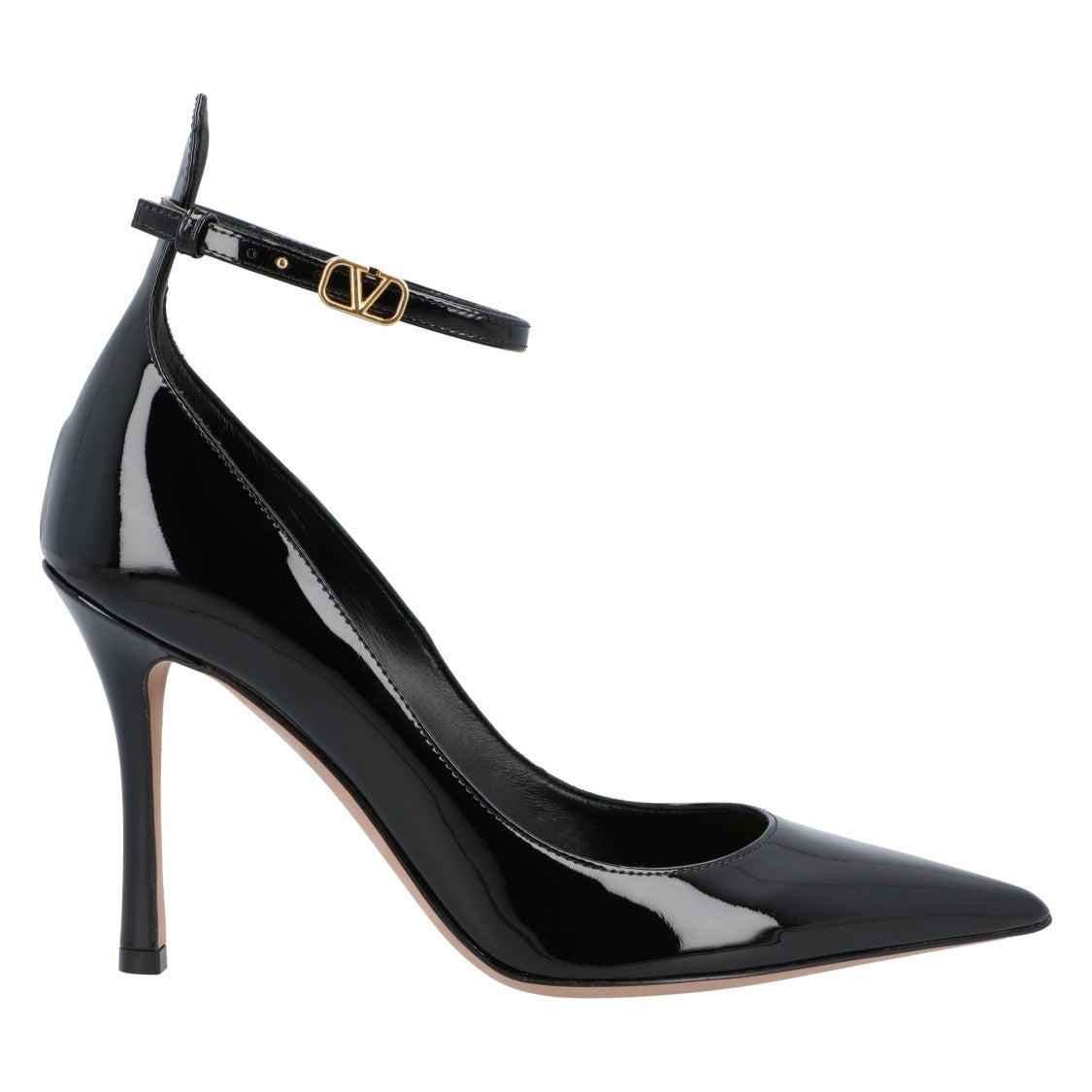 Valentino Tan-Go Patent Leather Pump 100Mm Black
