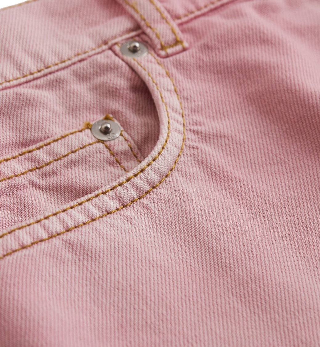 Christian Dior Pink Denim Mini Skirt Frayed Hem