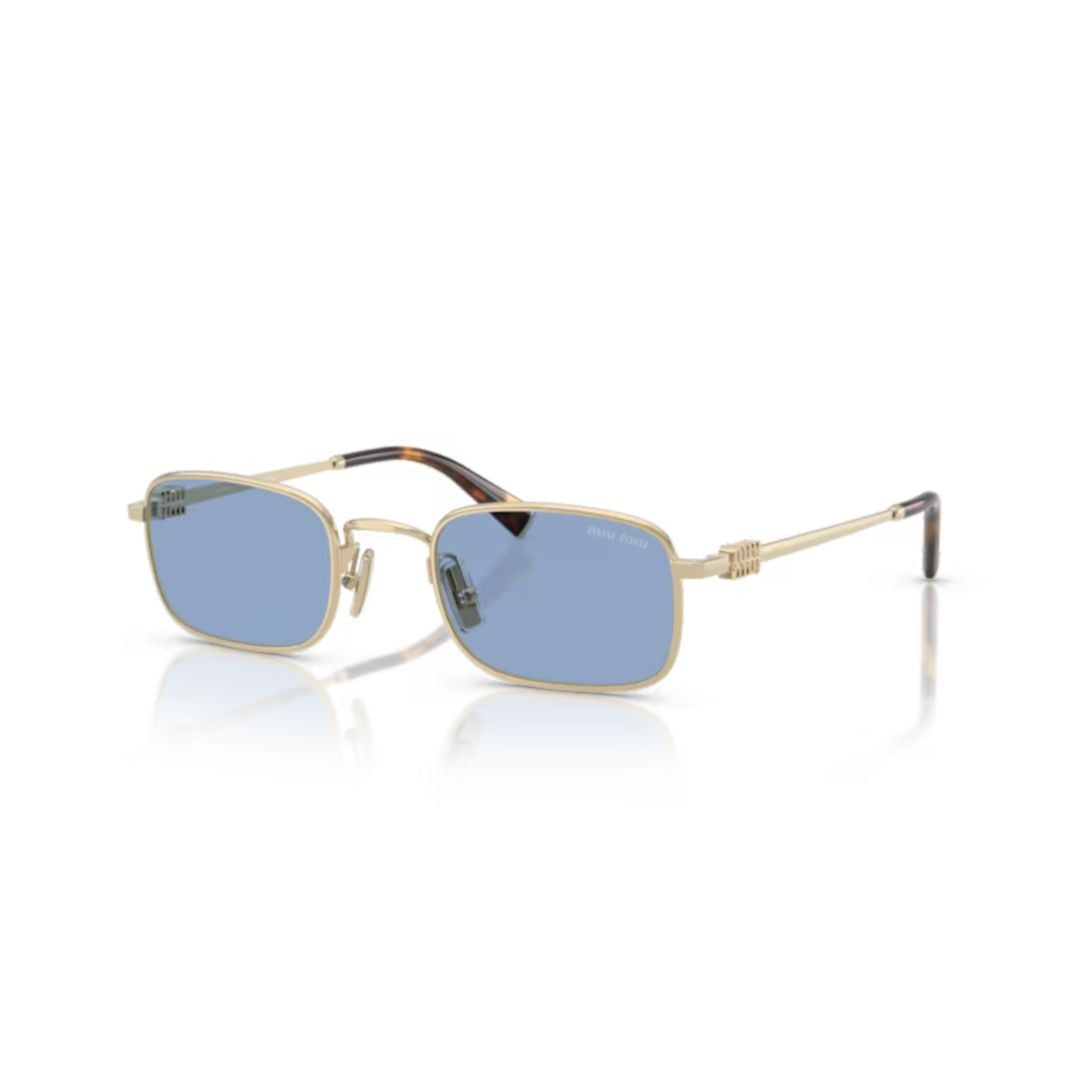 Miu Miu 0Mu A53s Rectangular Gold-Tone Metal Sunglasses