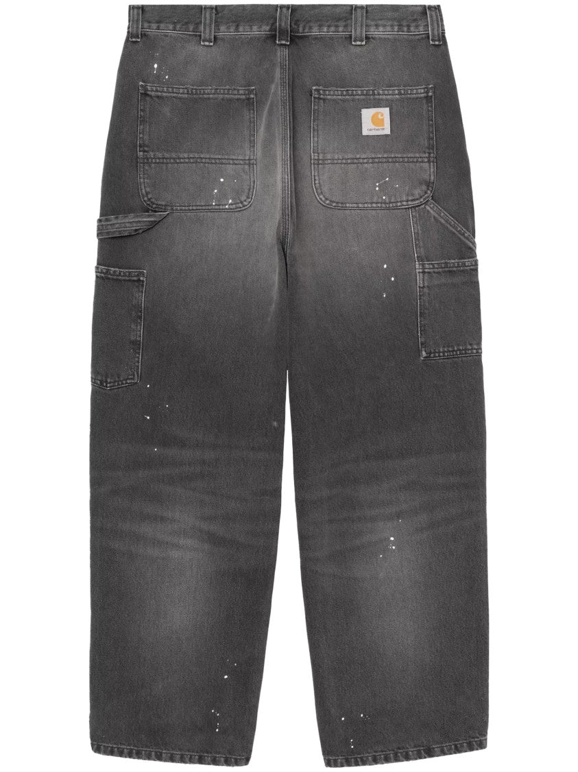 Carhartt Wip Paint Splatter Black Relaxed-Fit Trousers