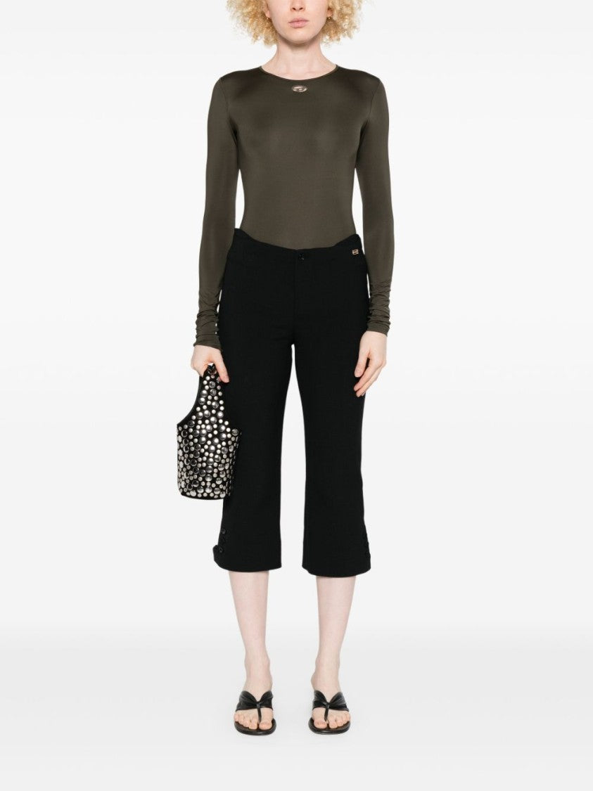 Diesel Fitted Green Long-Sleeve Top