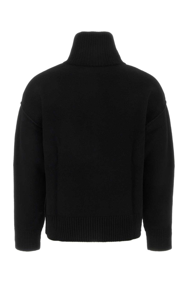 Ami Black Wool Oversize Sweater